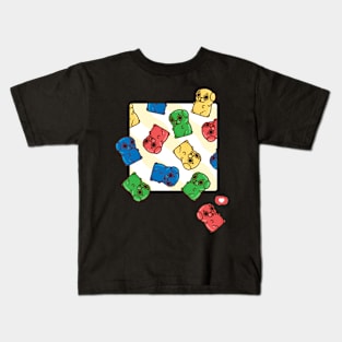 Falling Gummy Puglie Kids T-Shirt